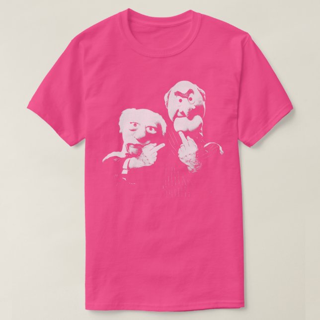 T-shirt Statler et Waldorf Middle Finger (Design devant)