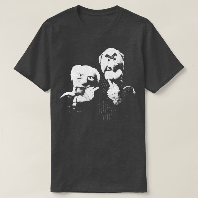 T-shirt Statler et Waldorf Middle Finger (Design devant)