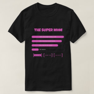 T-shirt « Stats de Super Maman drôles » - Mère ros