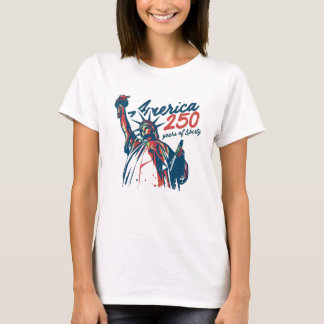 T-shirt Statue America 250 Ans de Liberté Cadeau