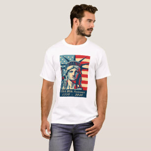 T-shirt Statue d'anniversaire des Etats-Unis 250th de la