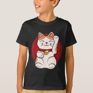 T-shirt Statue de chat chanceux Maneki-Neko agitant dans l