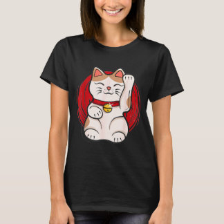 T-shirt Statue de chat chanceux Maneki-Neko agitant dans l