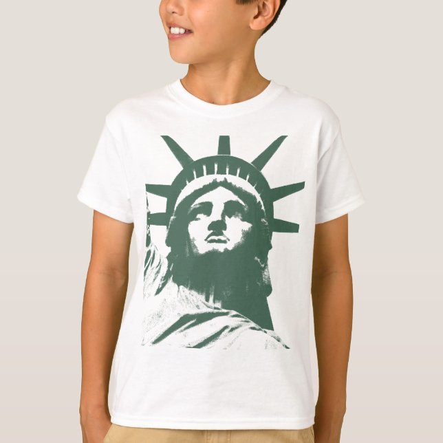 T-shirt Statue de chemise de New York de l'enfant de (Devant)