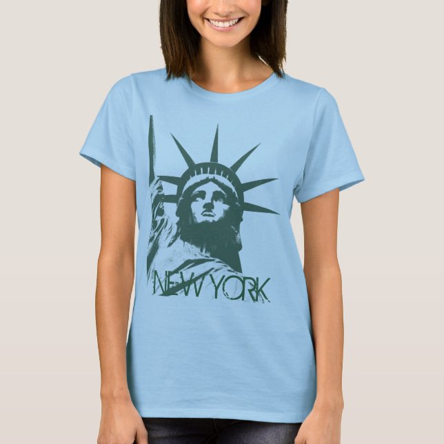 T-shirt Statue de débardeur de New York des femmes de (Devant)
