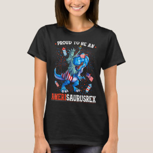T-shirt Statue De La Liberté 4 juillet Dino Boys Hommes Am