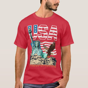 T-shirt Statue de la Liberté américaine aigle patriotique 