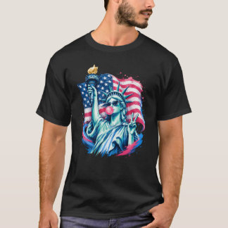 T-shirt Statue de la Liberté coup de pinceau soufflant du 