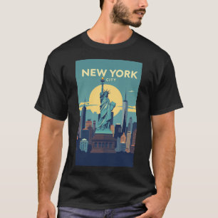 T-shirt Statue de la Liberté de New York City Voyage Vinta