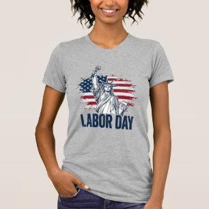 T-shirt Statue de la Liberté Fête du Travail Design de Tra