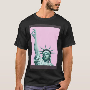 T-shirt Statue de la Liberté Pink Femmes s Hommes États-Un