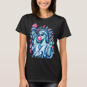 T-shirt Statue de la Liberté Prépa du 4 Juillet qui souffl