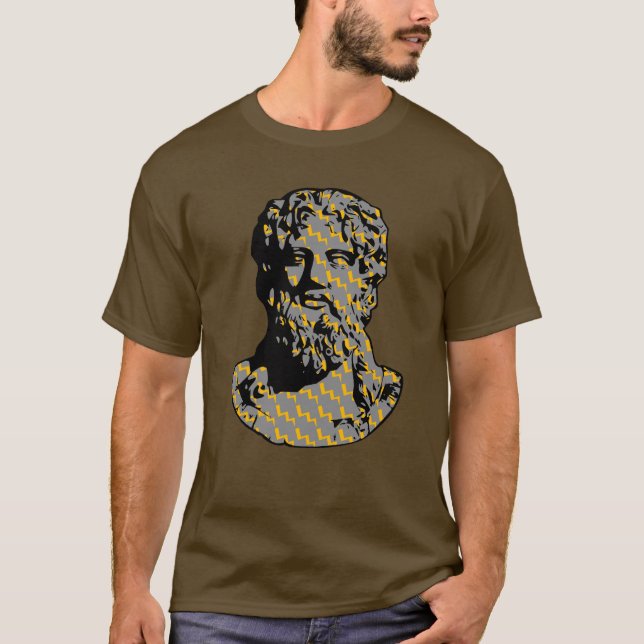 T-shirt Statue de marbre de Zeus (Devant)
