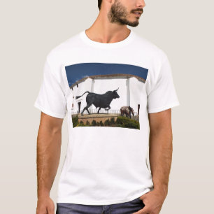 T-shirt Statue de taureau et cheval espagnol