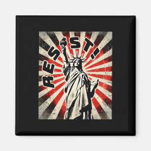 T-Shirt-Statue der Freiheit Resist Aktivismus befr Magnet