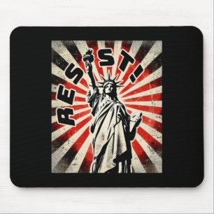 T-Shirt-Statue der Freiheit Resist Aktivismus befr Mousepad
