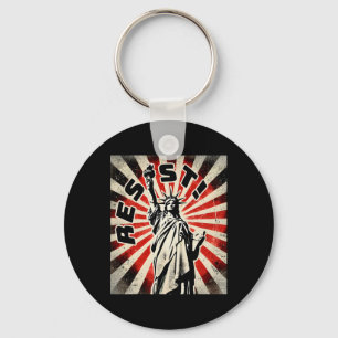 T-Shirt-Statue der Freiheit Resist Aktivismus befr Schlüsselanhänger