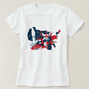 T-shirt Statue des lunettes de soleil de port de liberté