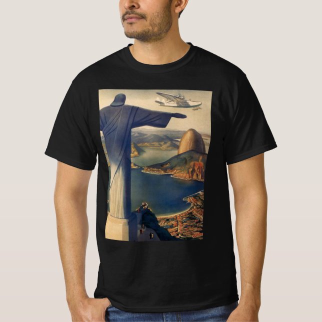 T-shirt Statue du Christ Rédempteur, Rio De Janeiro, Brési (Devant)