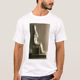 T-shirt Statue du dieu Montu avec la tête d'un taureau, f