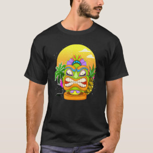T-shirt Statue hawaïenne Luau Party polynésien Tiki Mask H