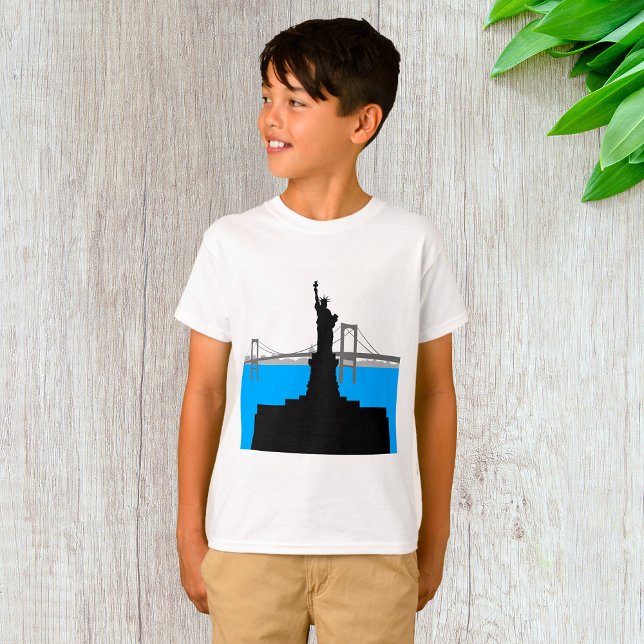 T-shirt Statue of Liberty Silhouette New York Skyline (Créateur téléchargé)