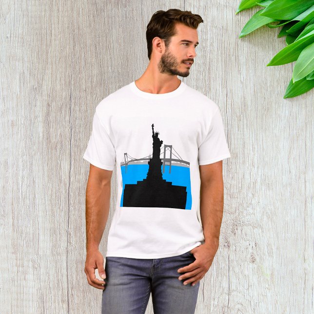 T-shirt Statue of Liberty Silhouette New York Skyline (Créateur téléchargé)