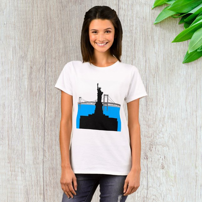 T-shirt Statue of Liberty Silhouette New York Skyline (Créateur téléchargé)