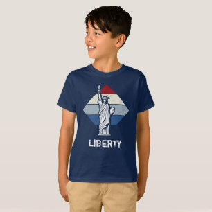 T-shirt Statue patriotique de la Liberté Retro désorganisé