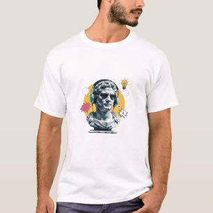 T-shirt Statue romaine antique avec casque - Cool Aesthe