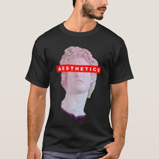 T-shirt Statue v2 de Vaporwave (Devant)