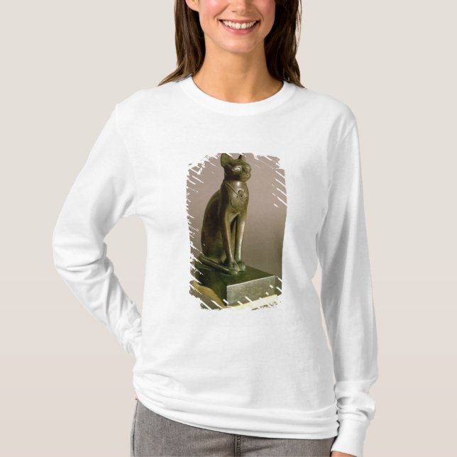 T-shirt Statuette d'un chat représentant la déesse Bastet (Devant)