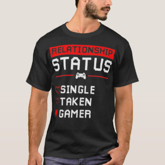 T-shirt Statut de la relation Valentines du joueur unique 