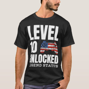 T-shirt Statut de légende de niveau 10 débloqué Joyeux ann