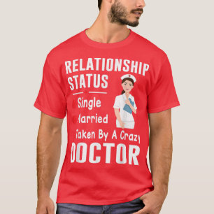 T-shirt Statut relationnel Célibataire Marié Pris par un f