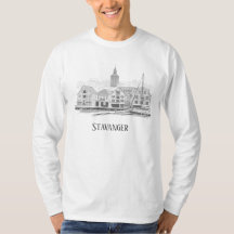 Stavanger Norvège Beau Streetscape Dessin