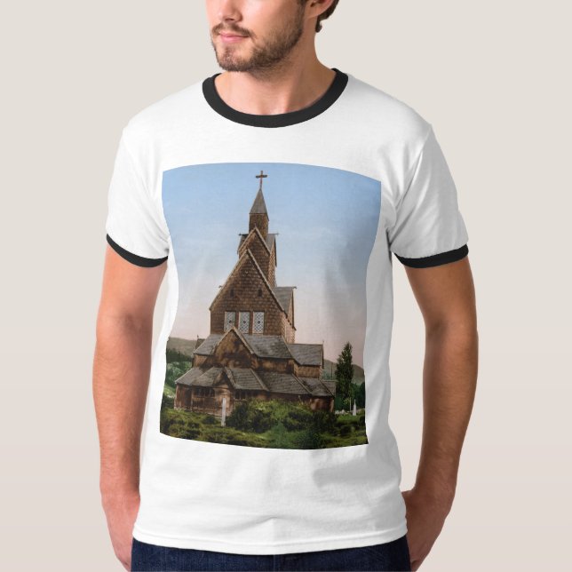 T-shirt Stave Church en Norvège (vers 1900) (Devant)