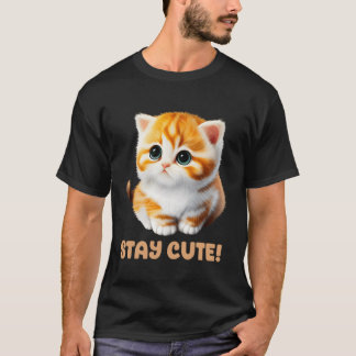 T-shirt Stay Cat Kitten Propriétaire Maman Pretty Mama