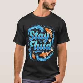 T-shirt Stay Fluid Koi Fish Design