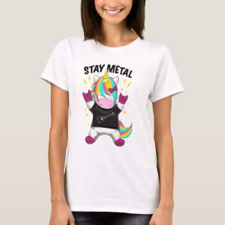 T-shirt Stay metal unicorn