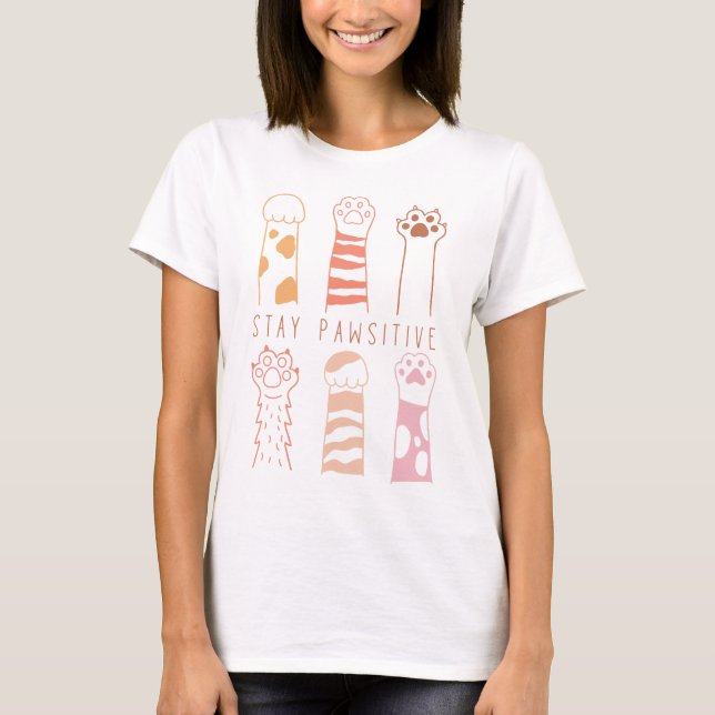 T-shirt Stay Pawsitive (Devant)