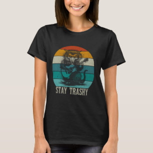 T-shirt Stay Trashy Raccoon Guitare Drôle Design