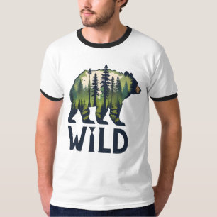 T-shirt Stay Wild Bear Tee - Adventure Await!