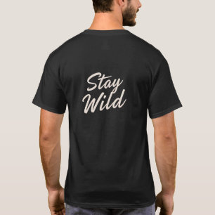 T-Shirt Stay Wild Retro Neon Typographie