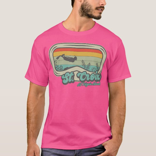 T-shirt Ste Croix Us Virgin Islands Snorkeling Et Plongée (Devant)