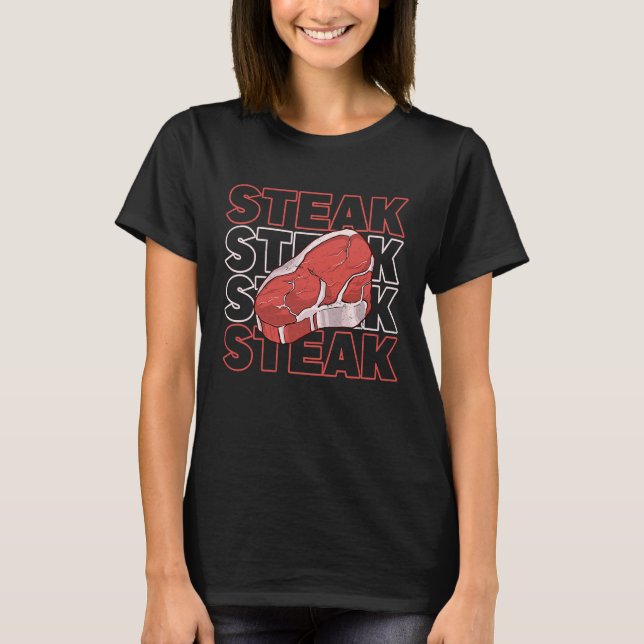 T-shirt Steak Boeuf Griller Viande Boucher Ribeye (Devant)
