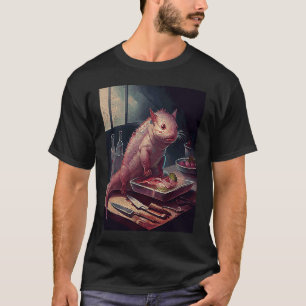 T-shirt Steak de chat axolotl
