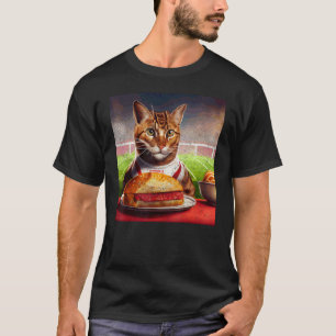 T-shirt Steak de foot de chat