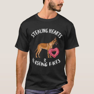 T-shirt Stealing Heart Blasting Farts Belgian Malinoi Vale