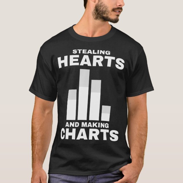 T-shirt Stealing Hearts Statistics Shirt - Funny Data Anal (Devant)